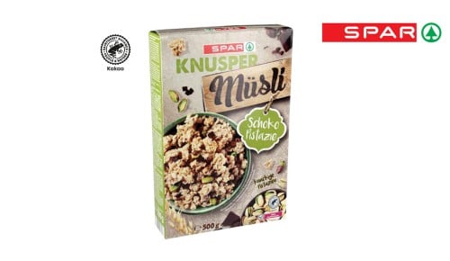 SPAR Muesli čokolada pistacija 500 g