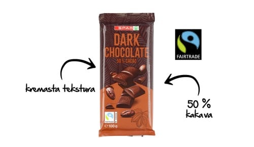 SPAR temna čokolada s 50 % kakava