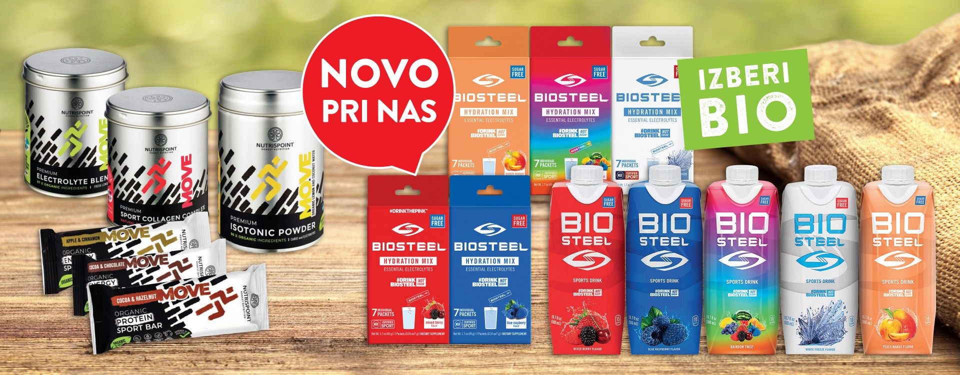 Športna prehrana, BIOSTEEL in Nutrispoint MOVE Športna prehrana, BIOSTEEL in Nutrispoint MOVE