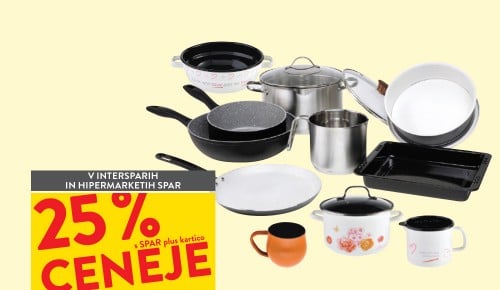 PONVE, KOZICE, PEKAČI, POKROVKE - 25 % ceneje s SPAR plus kartico