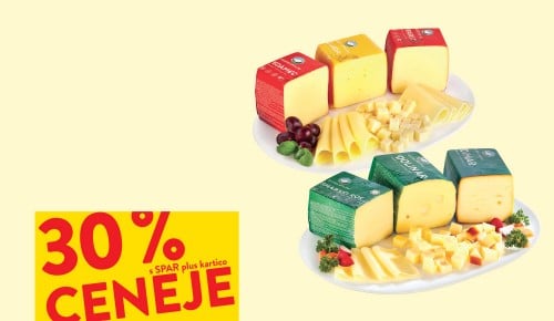 POSTREŽNI SIRI ZELENE DOLINE, 1 kg - 30 % ceneje s SPAR plus kartico