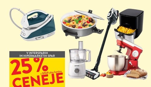 MALI GOSPODINJSKI APARATI, SESALNIKI, LIKALNIKI - 25 % ceneje s SPAR plus kartico