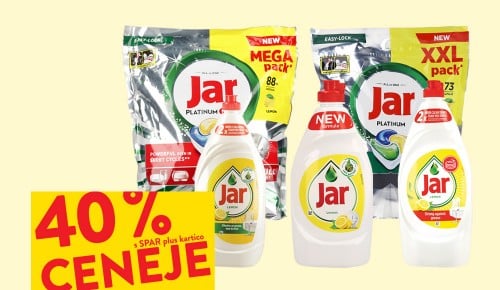 JAR ZA STROJNO IN ROČNO POMIVANJE POSODE - 40 % ceneje s SPAR plus kartico