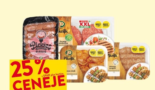 PAKIRANI IZDELKI PIKNIK PERUTNINE PTUJ - 25 % ceneje s SPAR plus kartico