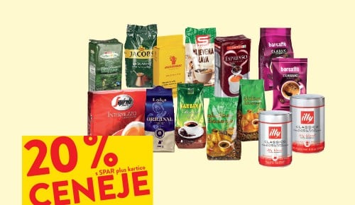 VSE MLETE KAVE - 20 % ceneje s SPAR plus kartico