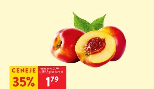 NEKTARINE, 1 kg - 35 % ceneje s SPAR plus kartico