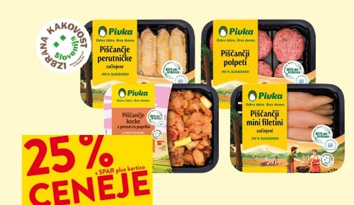ZAČINJENO PAKIRANO MESO PIVKA - 25 % ceneje s SPAR plus kartico