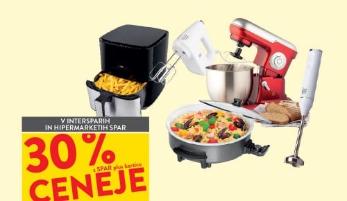 VSI MALI GOSPODINJSKI APARATI - 30 % ceneje s SPAR plus kartico