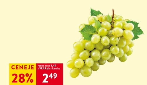 BELO NAMIZNO GROZDJE 1 kg - 28 % ceneje s SPAR plus kartico