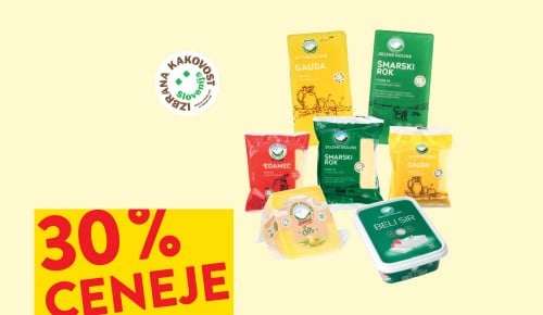 VSI SIRI ZELENE DOLINE - 30 % ceneje s SPAR plus kartico