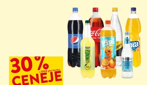 GAZIRANI NAPITKI - 30% ceneje s  SPAR plus kartico