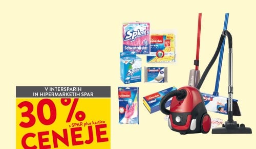 PRIPOMOČKI ZA ČIŠČENJE - 30% ceneje s  SPAR plus kartico