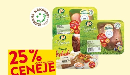 PAKIRANI IZDELKI NATUR PREMIUM, Perutnina Ptuj - 25 % ceneje s SPAR plus kartico