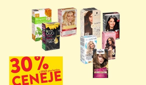 BARVE ZA LASE več vrst - 30 % ceneje s SPAR plus kartico