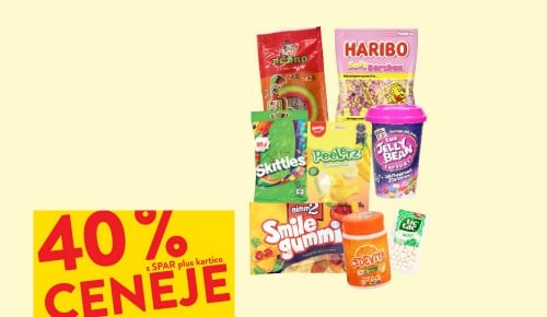 BONBONI več vrst - 40 % ceneje s SPAR plus kartico