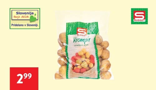 S-BUDGET SLOVENSKI OPRANI KROMPIR pakirano, 5 kg - 2,99 €