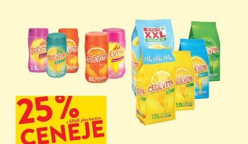 CEDEVITA VEČ GRAMATUR, različni okusi, 200 g,  455 g, 900 g ali 1 kg - 25 % ceneje s SPAR plus kartico