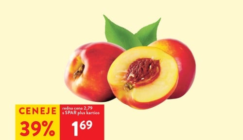 NEKTARINE 1 kg - 39 % ceneje s SPAR plus kartico
