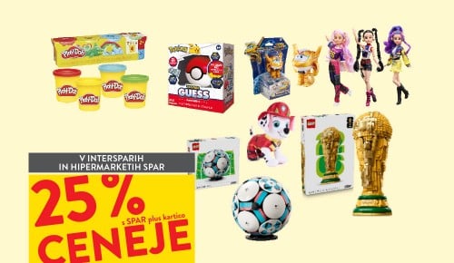 VSE IGRAČE - 25 % ceneje s SPAR plus kartico