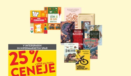 VSE KNJIGE IN POBARVANKE - 25 % ceneje s SPAR plus kartico