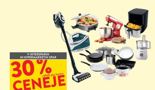 MALI GOSPODINJSKI APARATI, PONVE, PEKAČI, KOZICE IN TERMOVKE - 30 % ceneje s SPAR plus kartico