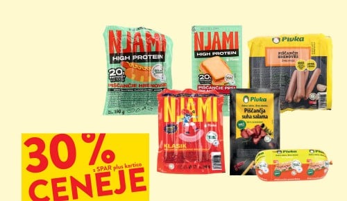 VSE MESNINE PIVKA IN NJAMI - 30 % ceneje s SPAR plus kartico
