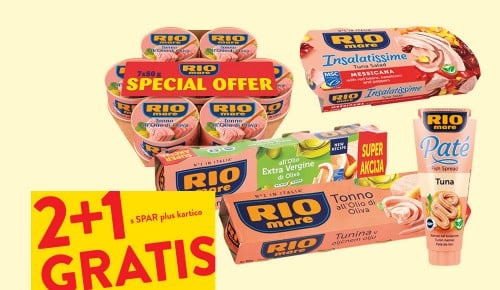 VSI IZDELKIRIO MARE - 2 + 1 GRATIS s SPAR plus kartico