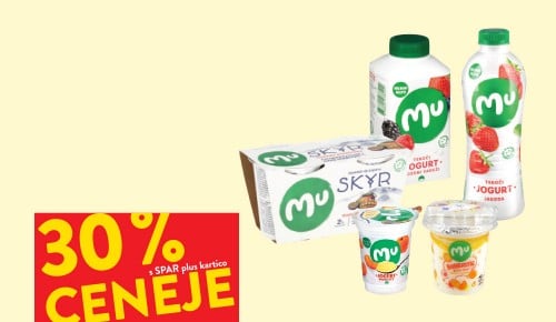 VSI SADNI JOGURTI MU - 30 % ceneje s SPAR plus kartico
