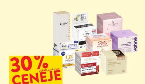 KREME ZA OBRAZ, dnevne, nočne ali za okrog oči, več vrst - 30 % ceneje s SPAR plus kartico
