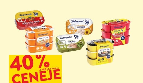 IZDELKI DELAMARIS - 40 % ceneje s SPAR plus kartico 