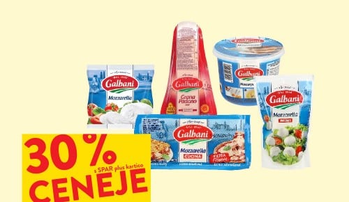 VSI IZDELKI GALBANI - 30 % ceneje s SPAR plus kartico 