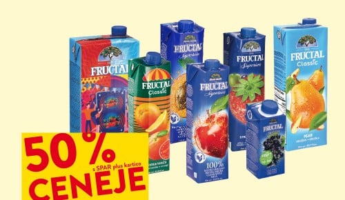 VSI SOKOVI, NEKTARJI IN NAPITKI FRUCTAL tetra embalaža, več vrst in različne litraže - 50 % ceneje s SPAR plus kartico