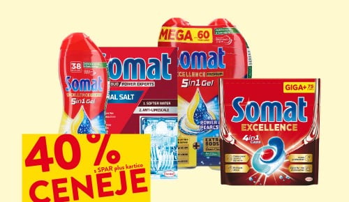 IZDELKI SOMAT - 40 % ceneje s SPAR plus kartico