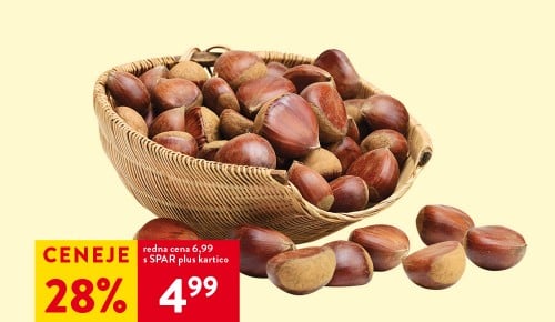 KOSTANJ, 1 kg - 28 % ceneje s SPAR plus kartico