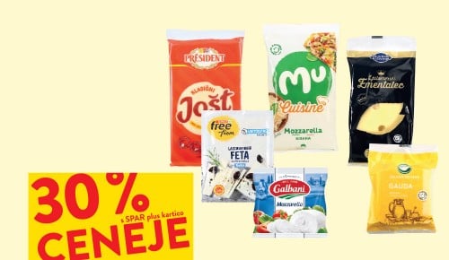 PAKIRANI SIRI - 30 % popust s SPAR plus kartico
