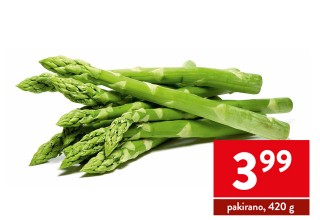 Super vikend ponudba: ŠPARGLJI, pakirano, 420 g - 3,99 €