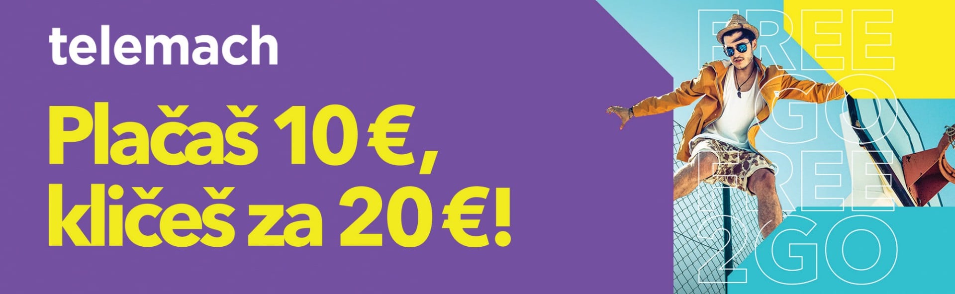 Telemach akcija - plačaš 10 €, kličeš za 20 €