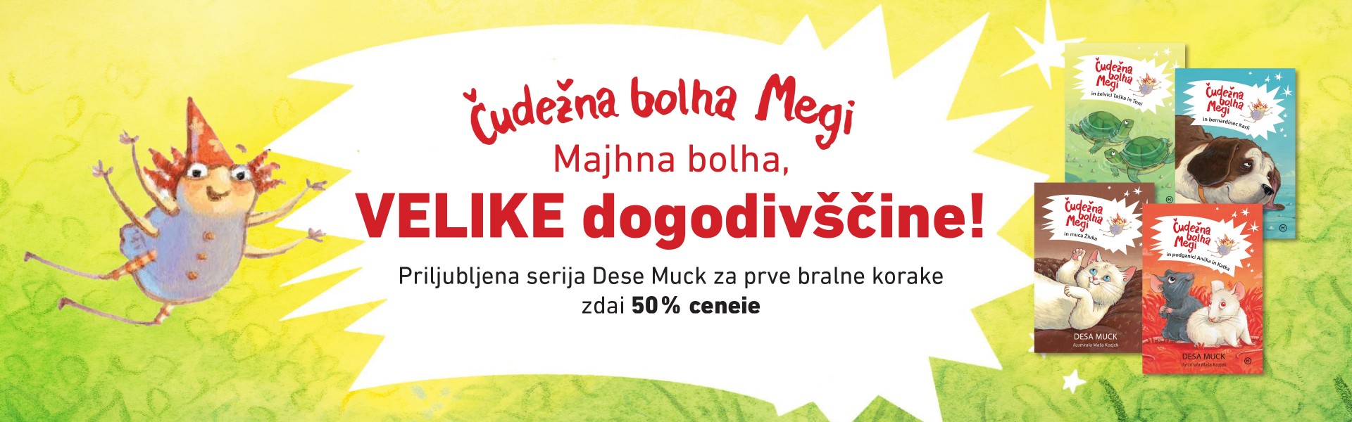 Priljubljena serija Dese Muck za prve bralne korake zdaj 50% ceneje