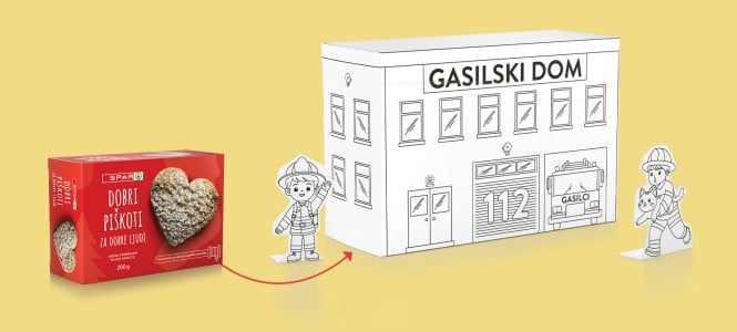 Dobri piškoti - sestavite gasilsko postajo