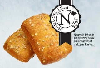 Pekarna SPAR Čičerikina copatka, označevalec INOVACIJA LETA 2025 - nagrada Inštituta za nutricionistiko za inovativnost v skupini kruhov