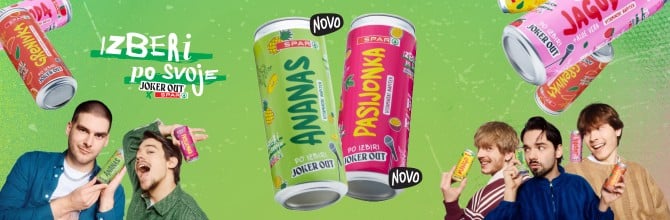 SPAR x JOKER OUT pasijonka z guarano in SPAR x JOKER OUT ananas limeta