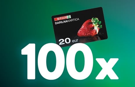 Nagrada 100 x 20€ DARILNA KARTICA SPAR