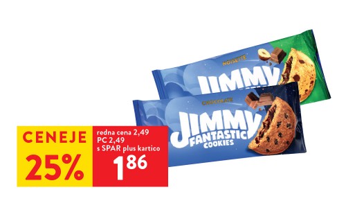 KEKSI JIMMY FANTASTIC - 25% ceneje s SPAR plus kartico