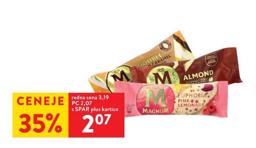 SLADOLED MAGNUM- 35% ceneje s SPAR plus kartico