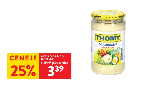 MAJONEZA THOMY - 25% ceneje s SPAR plus kartico