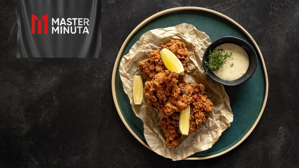 Master Minuta recept, Ocvrt piščanec z medeno gorčično omako