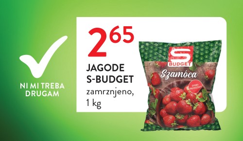 S-BUDGET JAGODE, zamrznjeno, 1 kg