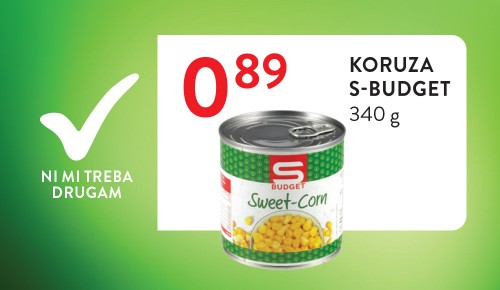 S-BUDGET KORUZA, 340 g