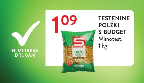 S-BUDGET TESTENINE POLŽKI, Mlinotest, 1 kg