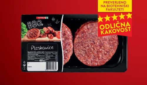 SPAR PLESKAVICE, znak ODLIČNA KAKOVOST